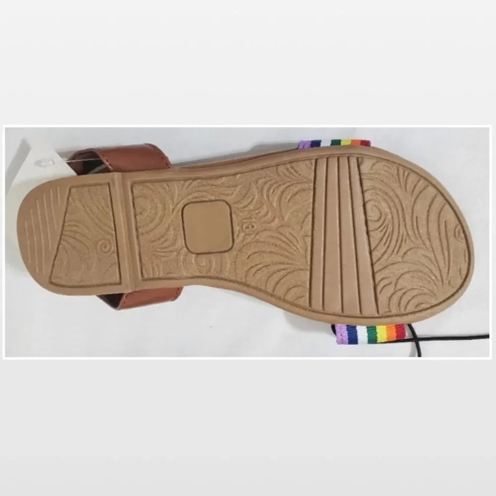 New Kid Rainbow Girls Size 2 Sandal Shoes